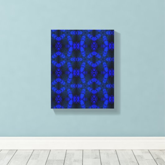 Geometrische moderne kunst, Gift Blue Black Art, D Canvas Afdruk (Insitu (Houten vloer))