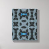 Geometrische moderne kunst, grijze blauwe muur kun canvas afdruk (Voorkant)