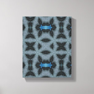 Geometrische moderne kunst, grijze blauwe muur kun canvas afdruk