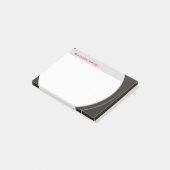 Geometrische moderne metallische tekst en kleur post-it® notes (Schuin)
