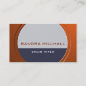 Geometrische moderne metallische tekst en kleur visitekaartje (Voorkant)