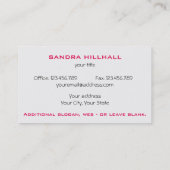 Geometrische moderne metallische tekst en kleur visitekaartje (Achterkant)