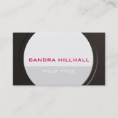 Geometrische moderne metallische tekst en kleur visitekaartje (Voorkant)