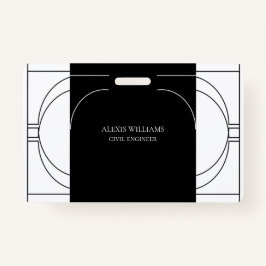 Geometrische moderne minimalistische legante profe badge