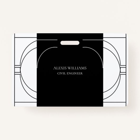 Geometrische moderne minimalistische legante profe badge (Voorkant)