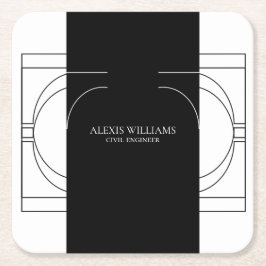 Geometrische moderne minimalistische legante profe kartonnen onderzetters