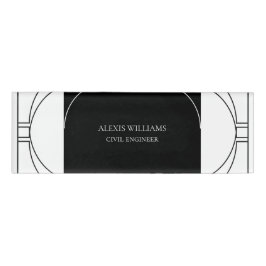 Geometrische moderne minimalistische legante profe naambadge