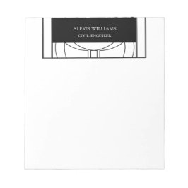 Geometrische moderne minimalistische legante profe notitieblok