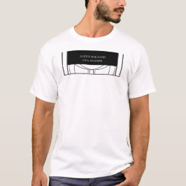 Geometrische moderne minimalistische legante profe t-shirt