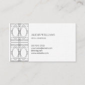 Geometrische moderne minimalistische legante profe visitekaartje (Achterkant)