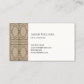 Geometrische moderne minimalistische legante profe visitekaartje (Achterkant)