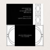 Geometrische moderne minimalistische legante profe visitekaartje (Buitenkant ongevouwen)