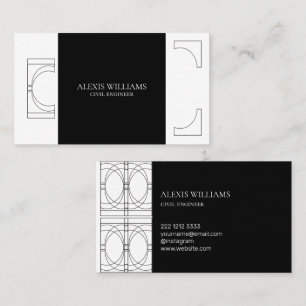 Geometrische moderne minimalistische legante profe visitekaartje