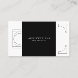 Geometrische moderne minimalistische legante profe visitekaartje