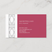 Geometrische moderne minimalistische legante profe visitekaartje (Achterkant)
