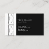 Geometrische moderne minimalistische legante profe visitekaartje (Achterkant)