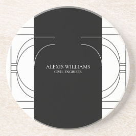 Geometrische moderne minimalistische legante profe zandsteen onderzetter