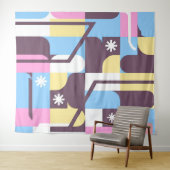 Geometrische moderne patroon wandtapijt 1 wandkleed (In Situ (horizontaal))