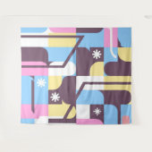 Geometrische moderne patroon wandtapijt 1 wandkleed (Voorkant (horizontaal))