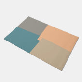 Geometrische moderne retrokleuren deurmat (Schuin)