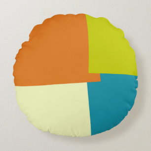 Geometrische moderne retrokleuren rond kussen