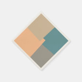 Geometrische moderne retrokleuren servet (Hoek)