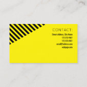 Geometrische moderne stijl zwart-geel visitekaartje (Achterkant)