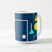 Geometrische moderne technologie koffiemok (Voorkant rechts)