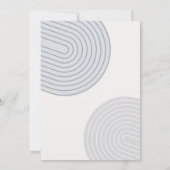 Geometrische moderne verjaardagsuitnodiging kaart (Achterkant)