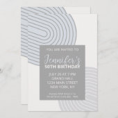 Geometrische moderne verjaardagsuitnodiging kaart (Voorkant / Achterkant)