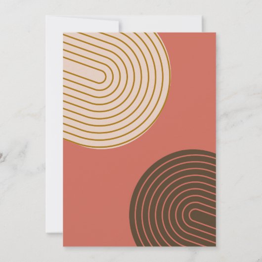 Geometrische moderne verjaardagsuitnodiging kaart (Achterkant)