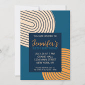 Geometrische moderne verjaardagsuitnodiging kaart (Voorkant)