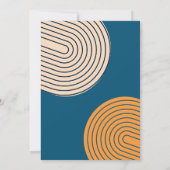 Geometrische moderne verjaardagsuitnodiging kaart (Achterkant)