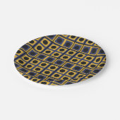 Geometrische moderne vierkant cirkel papieren bordje (Gekanteld)