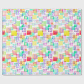 Geometrische moderne Waterverf van pasta's Cadeaupapier (Vlak)