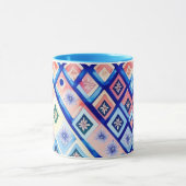 : Geometrische Mok van bloemen (Midden)