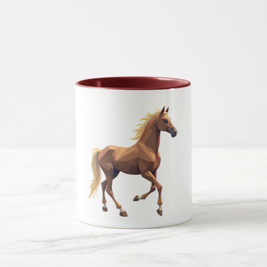 geometrische Mok van het paard (Midden)