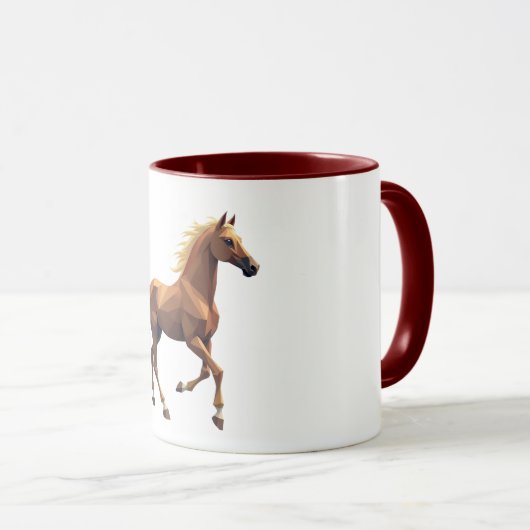 geometrische Mok van het paard (Voorkant rechts)