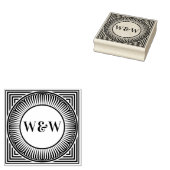 Geometrische Monogram Kunststempel Architectuur Rubberstempel (Gestempeld)