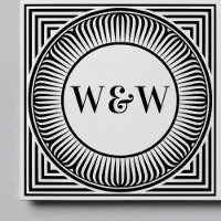 Geometrische Monogram Kunststempel Architectuur