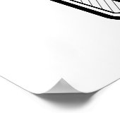 Geometrische monoliet Abstract zwart-wit Poster (Hoek)