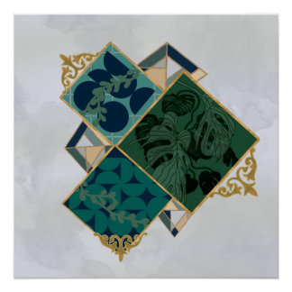 Geometrische Monstera Perfect Poster