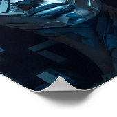 Geometrische mooie vrouwen gezicht vorm Vrouw meis Poster (Hoek)