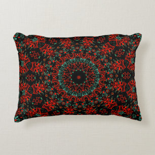 Geometrische moroccan kaliedoscoop met sierstijl accent kussen