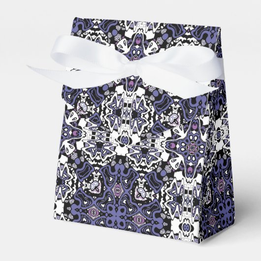 Geometrische moroccan kaliedoscoop met sierstijl bedankdoosjes (Voorkant Zijde)