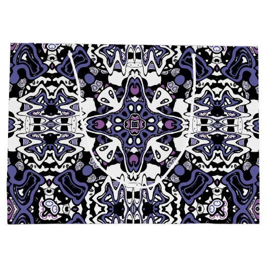 Geometrische moroccan kaliedoscoop met sierstijl groot cadeauzakje (Achterkant)