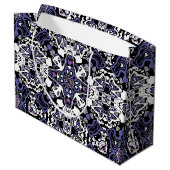 Geometrische moroccan kaliedoscoop met sierstijl groot cadeauzakje (Achterkant Gekanteld)