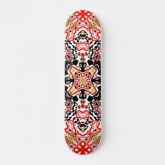 Geometrische moroccan kaliedoscoop met sierstijl persoonlijk skateboard (Voorkant)