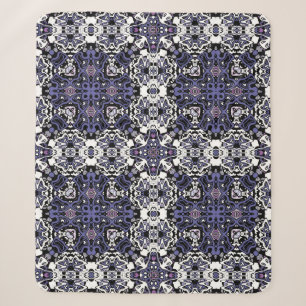 Geometrische moroccan kaliedoscoop met sierstijl sherpa deken