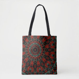 Geometrische moroccan kaliedoscoop met sierstijl tote bag